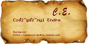 Czégényi Endre névjegykártya