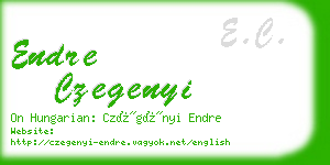 endre czegenyi business card